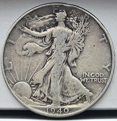#ad #ad 1940 Walking Liberty Silver Half Dollar
