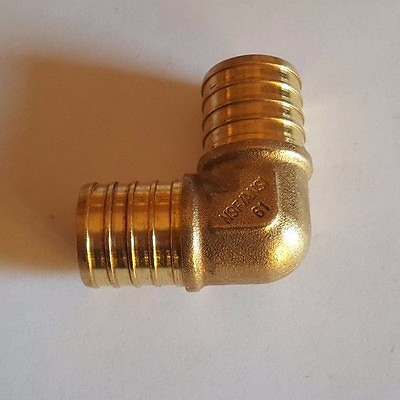 #ad 25 PIECES 1quot; PEX ELBOW BRASS CRIMP FITTINGS LEAD FREE