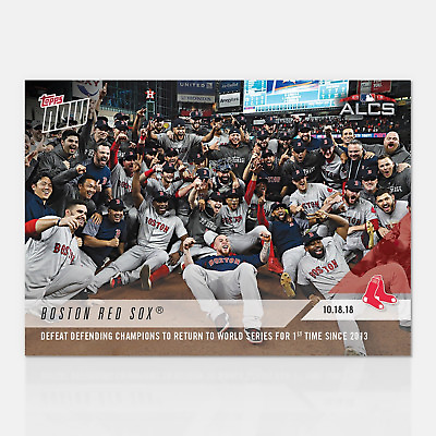 #ad BOSTON RED SOX DEFEAT DEFENDING CHAMPS TO RETURN TO WORLD SERIES TOPPS NOW #914