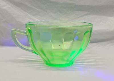 #ad uranium glass Cup Vaseline glass cup Federal Glass # 4046
