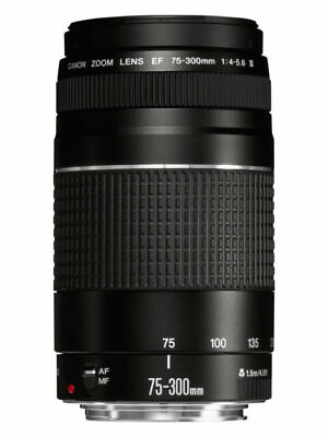 #ad #ad Open Box Canon EF 75 300mm f 4 5.6 III Telephoto Zoom Lens