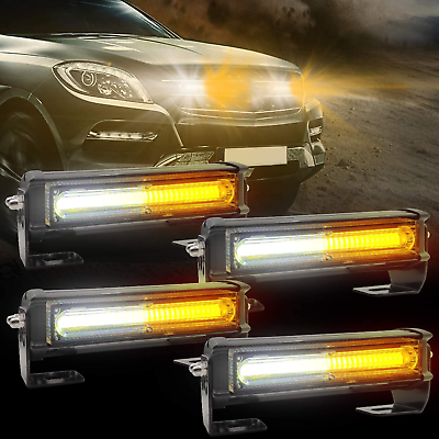 #ad LED Emergency Strobe Lights for Vehicle Trucks 4 in 1 LED 32W 12 24V Warning Ha