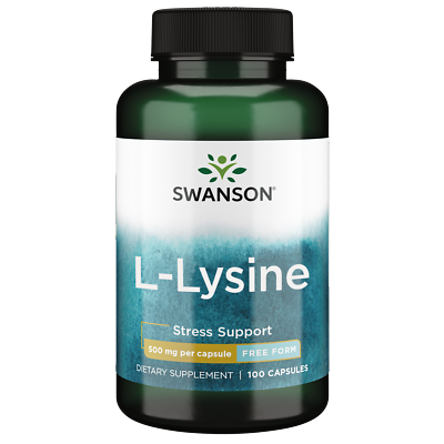 #ad Swanson Free Form L Lysine 500 mg 100 Capsules