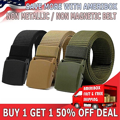 #ad Men Casual Military Tactical Army Adjustable Quick Release Belts Pants Waistband