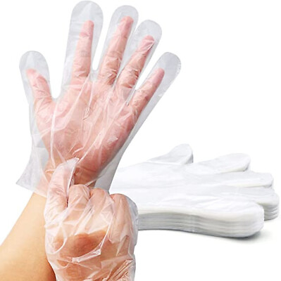 #ad 10000pcs Disposable Poly Plastic Gloves Cooking Food Service Latex amp; Power Free