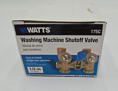 #ad Watts Washing Machine Shutoff Valve 1 2 Inch Bronze 175C