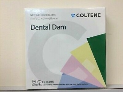 #ad Coltene Whaledent Dental Rubber Dam Sheets Non Latex Extra Strength Size 5X5 .