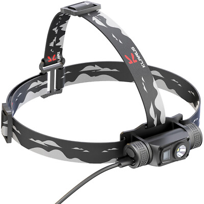 #ad Klarus HL1 Headlamp Resists Water Impact Strobe Rechargeable Red amp; White LEDs