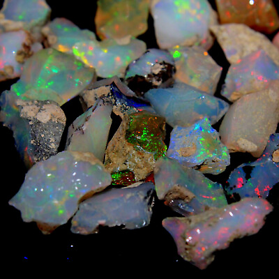 #ad Dry Opal Rough Lot 20 Pieces Natural Ethiopian Welo Opal Raw AAA cut grade rough