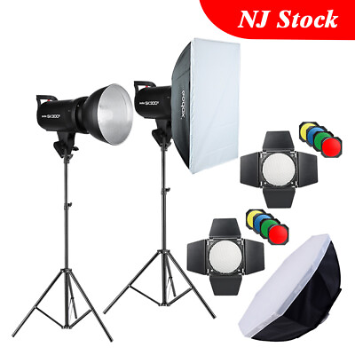 #ad Godox SK300II 2.4G Photography Monolight Studio Flash Light Barndoor Softbox