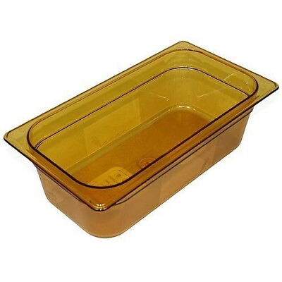 #ad SILINX Commercial Amber Hot Heavy Duty Hot Food Pan 4qt 12.8in L x 6.9in W x4inH
