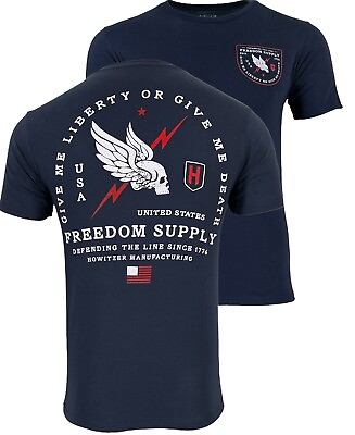 #ad #ad Howitzer Style Men#x27;s T Shirt FREEDOM LINE Military Grunt S M L XL 2XL 3XL