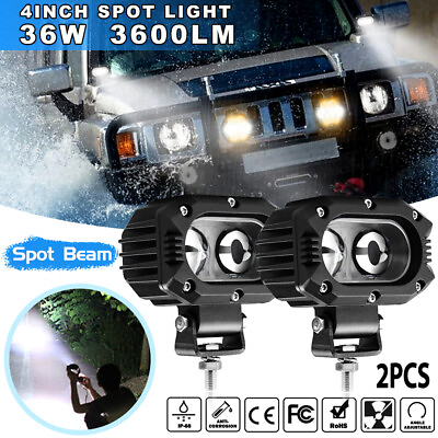 #ad 2pcs 4Inch LED Work Light Bar Spot Pods Off road Driving For Jeep SUV 12V Lamps