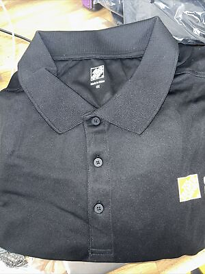 #ad #ad Black HOME DEPOT UNIFORM collared POLO shirt CAM amp; FRIENDS New All Sizes Avail