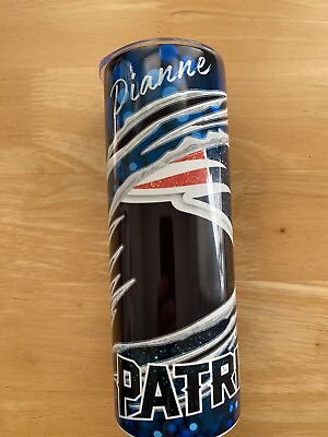 #ad New England Patriots Customized Stainless Steel Skinny Tumbler 20 Oz. Brand New