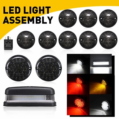 #ad For Land Rover Defender 90 110 Full LED Smoked Colourful Clear Lens Light Kit