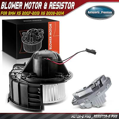 #ad HVAC Heater Blower Motor Resistor Kit for BMW X5 2007 2013 X6 08 14 w Fan Cage