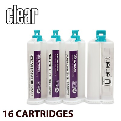 #ad CLEAR VPS PVS Bite Registration Material REGULAR SET 16 X 50ml Cartridges Dental