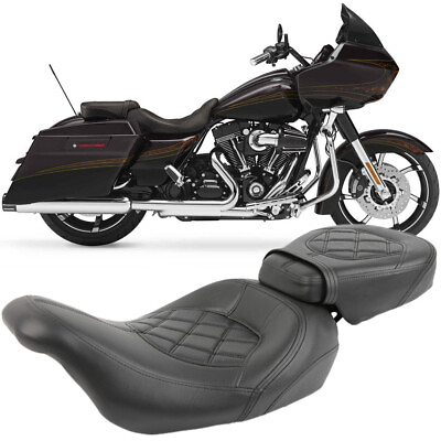 #ad #ad Driver Passenger Pillion Seat Low Profile For Harley Davidson Road Glide Custom