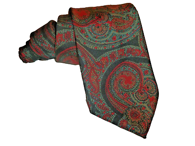 #ad Vintage Liberty of London Tie Necktie 100% Silk Paisley Narrow