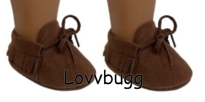 #ad Brown Moccasins For 18quot; American Girl or Baby Doll Shoes FREESHIP ADD ONS LovvU