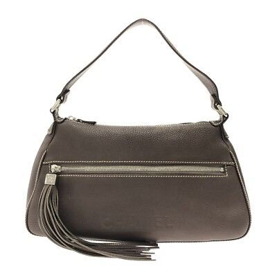 #ad Auth CHANEL Dark brown Leather Handbag