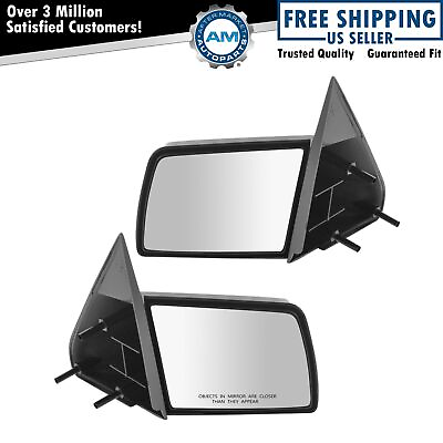 #ad Manual Side Mirrors Pair Set Left LH amp; Right RH for GMC Chevy Pickup Truck
