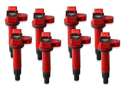 #ad MSD 82218 Ignition Coils Blaster Series Red 8 pack