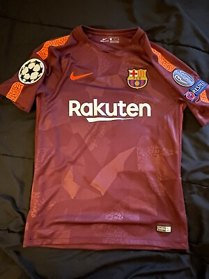 #ad Barcelona 2017 18 Third Messi Nike Jersey Small