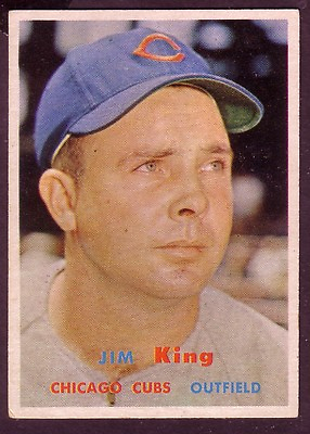 #ad 1957 TOPPS JIM KING CARD NO:186 JK18 NEAR MINT CONDITION