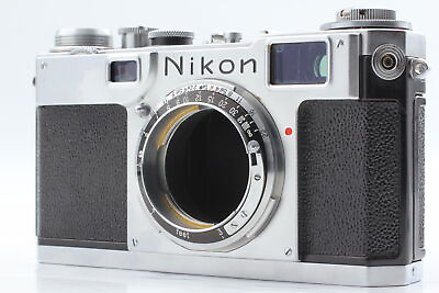 #ad Near MINT Nikon S2 Rangefinder Camera Silver Late Body Black Dial from Japan