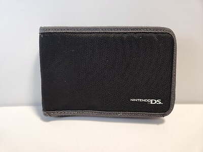 #ad Black Nintendo DS Carrying Case Pouch Travel Bag 3DS 2DS DS