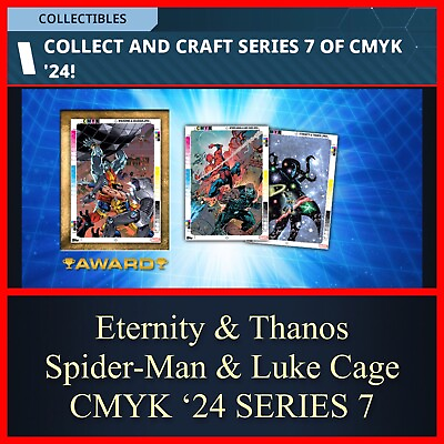 #ad ETERNITY THANOS SPIDER MAN LUKE CAGE CMYK SERIES 7 10 CARDS TOPPS MARVEL COLLECT