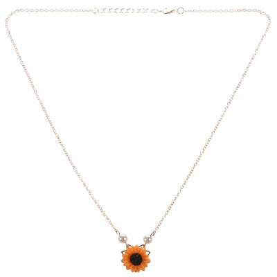 #ad Sun Flower Necklace Pendant Female Jewelry Accessories Sunflower Necklace2518