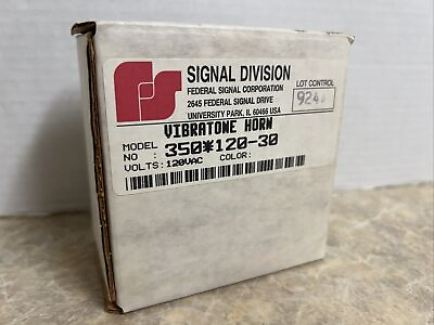 #ad NEW Federal Signal 350 120 30 Vibratone Horn 120V Ser B1