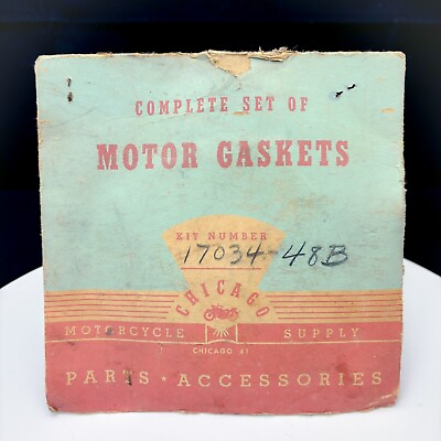 #ad NOS Chicago Motorcycle Supply Gasket Kit 17034 48B Panhead Vintage Collectors HD