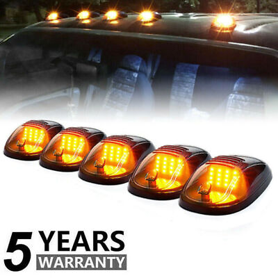 5x Smoked Lens Roof Top Cab Amber Running Lights DRL LED for Dodge RAM 1500 2500