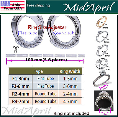 #ad Ring Size Adjuster Invisible Clear Jewelry Fit Reducer Guard US Small and Large