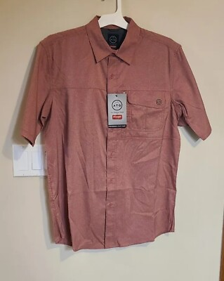 #ad #ad Wrangler ATG All Terrain Gear Utility Shirt Mens Large Red Button Down