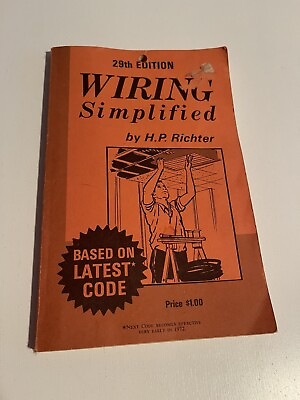 #ad Vintage Wiring Simplified by H.P. Richter 29th Edition 1968 electrical….