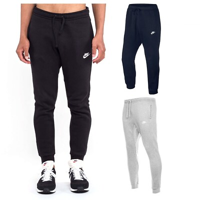 #ad Nike Men#x27;s Sweatpants Athletic Wear Ribbed Cuff Drawstring Fitness Fleece Jogger