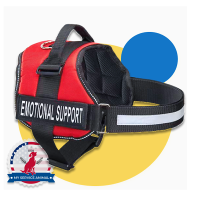 #ad Emotional Support Animal Harness All Sizes No Pull Reflective ESA Vest