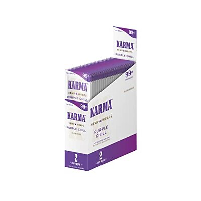 #ad Karma Natural Wraps Purple 25 Pack Carton 50 Wraps