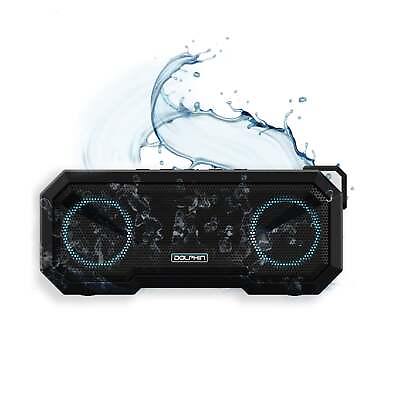 #ad #ad Dolphin DR 40 IPX7 Waterproof Bluetooth Boombox Speaker with LED Woofer Lights