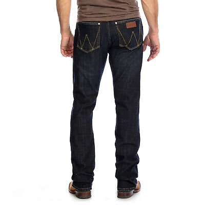 #ad #ad Wrangler Men#x27;s Retro Dark Blue Slim Fit Bootcut Jeans 77MWZDX