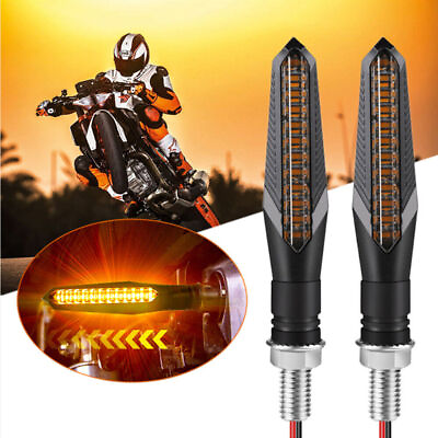 #ad 2PCS Universal 12 LED Turn Signal Motorcycle Bike Flowing Light Indicators