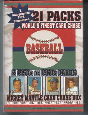 #ad 1952 Unopened Card Chase Box 21 Pack Auto 2 Cards From The 1950 60#x27;s