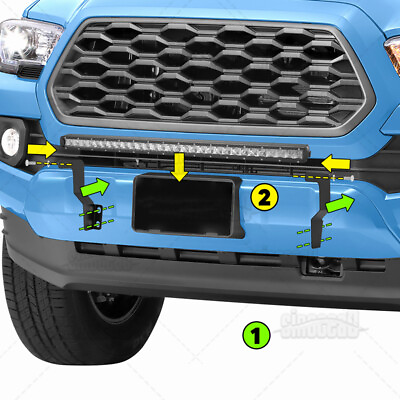 #ad For 2016 2023 Toyota Tacoma 32#x27;#x27; LED Light Bar Bumper Mount Wiring 150W Combo