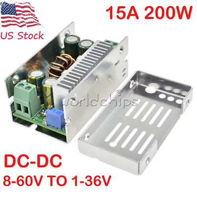 #ad Synchronous Buck Converter Step down Power Module DC8 60V TO DC1 36V 15A 200W