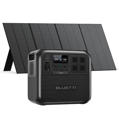 #ad BLUETTI AC180 Portable Power Station 1152Wh 1800W350W Solar Panel for Camping
